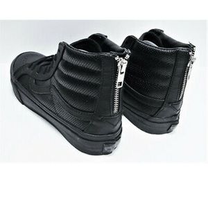 Vans SK8 Hi Slim Zip Perf Leather Black Size 8.5